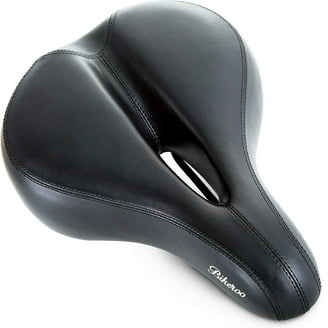 Comfort Bicycle Saddle Oversized Comfort Bike Seat With Back Rest - Extra Wide & Thick Padded Saddle For Electric Bikes, Scooters, Bicycles Large Bike Seat