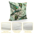 thumbnail image 4 of ONETECH Square Throw Pillow Covers Hummingbird Teal Birds Musical Note Design Pillow Cases Decorative for Home Bedroom Sofa Pillowcases, 4 of 5