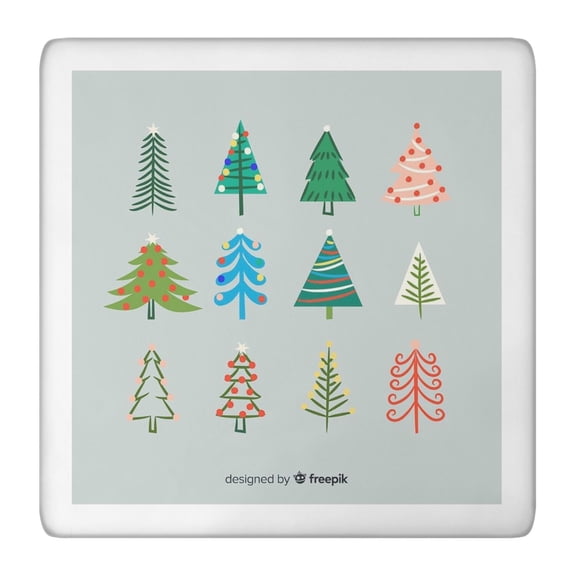 Christmas Themed Tablecloth with Elastic Border, 36x36 Square Size, Smooth Spandex Fabric Ideal for Christmas Gatherings and New Year's Eve Parties