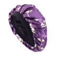 thumbnail image 6 of 2025 Spring Sales! HairCare, 2022 Printed Elastic Headband Satin Hat Nightcap Women's Beauty Salon Sleep Single Layer Nightcap by MuseCraft Cosmetics, 6 of 7