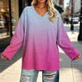 thumbnail image 3 of LIaqionyy Plus Size Tops for Womens V Neck Long Sleeve Casual Loose Blouse Fall Outfits Business Work Basic Tees Shirts, 3 of 6