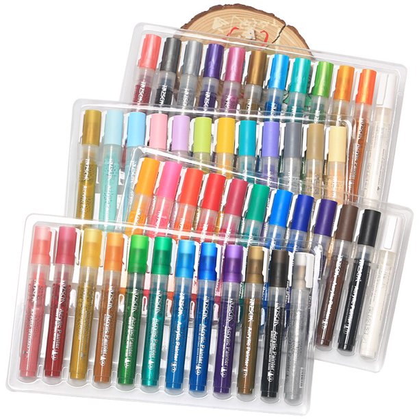 ZSCM 12/21/48/56/60 Gran capacidad Duradero y hermoso Juego de pinceles de pintura acrílica con brillo líquido Marcadores Envío gratis marcadores para desenho rotuladores lettering punta pincel rotul