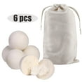 thumbnail image 1 of Productos Pan-quality 6 bolas de fieltro + 1 bolsa de almacenamiento de algodón y lino Bola de secado de lana de 6 cm ANGGREK Otros, 1 of 8