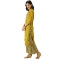 thumbnail image 2 of eloria Floral Printed Kurti With Three-Quarter Sleeves In Round Neck Design With Bottom, 2 of 6