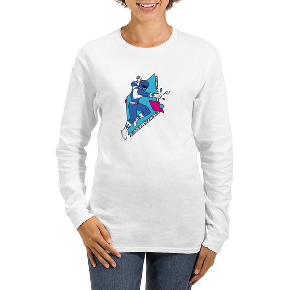 CafePress - Power Rangers Blue Ran Women's Long Sleeve T Shirt - Women's Long Sleeve Graphic Casual T-Shirt