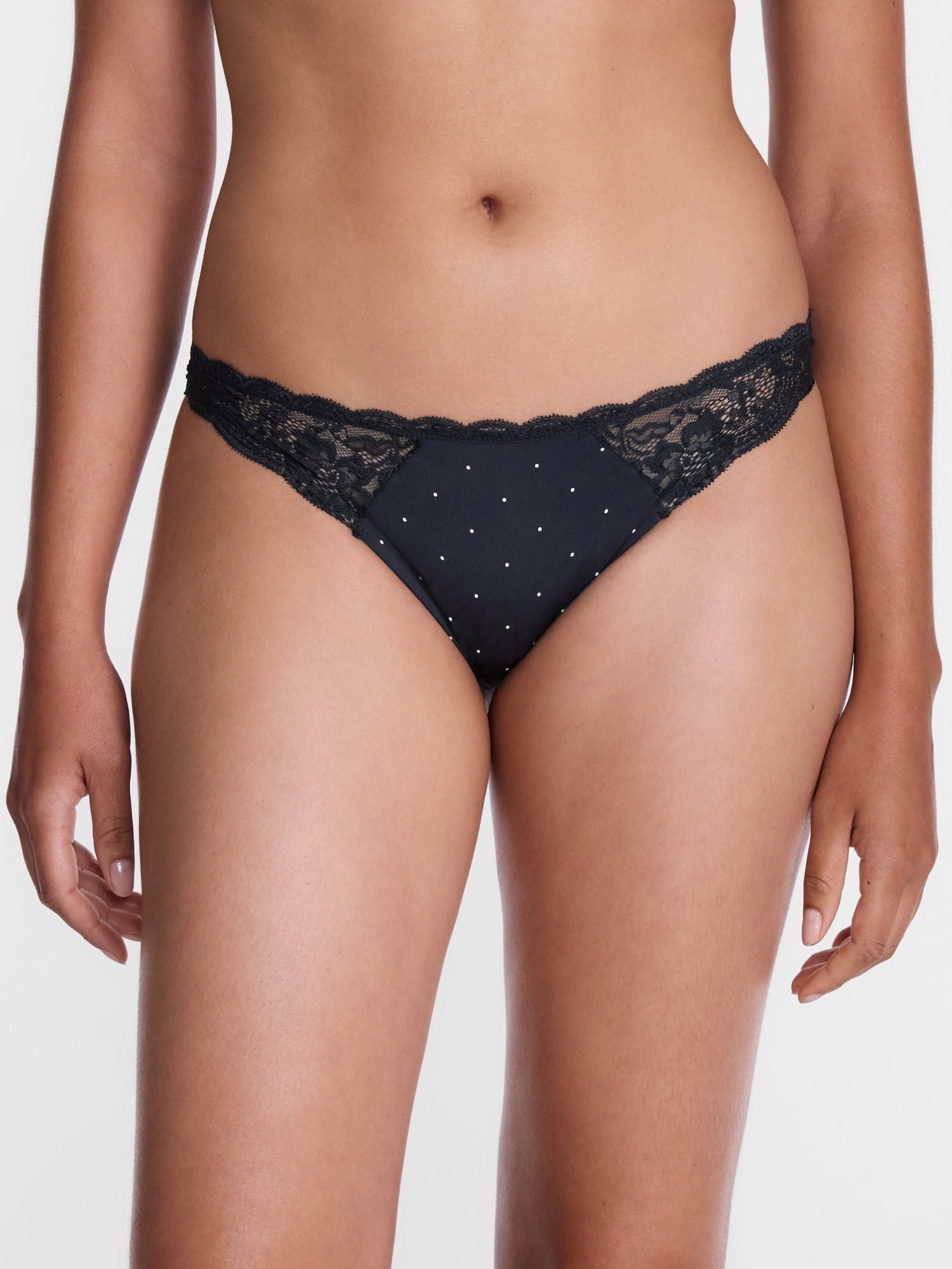Joyspun Women's Microfiber and Lace Hipster Panties, 3-pack, Sizes to 3XL