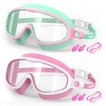 thumbnail image 1 of Gafas de natación VeGovia Kids con protección UV antivaho, paquete de 2, 1 of 6