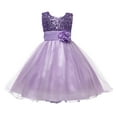 thumbnail image 1 of Coerni Robes de Soirée Sans Manches Jolies pour Filles Mignonnes en Tulle Séquine Tutu Smocké Robe de Princesse Robes de Fête de Mariage, 1 of 4