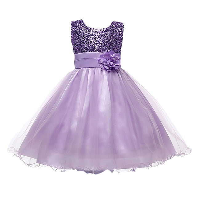 Coerni Robes de Soirée Sans Manches Jolies pour Filles Mignonnes en Tulle Séquine Tutu Smocké Robe de Princesse Robes de Fête de Mariage