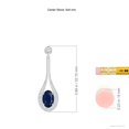 thumbnail image 2 of ANGARA Natural 1.2 ct Blue Sapphire Long Drop Earrings with Diamond in 14K White Gold for Women (Size-6x4mm) | Anniversary, Jewelry Gift for Women | Natural Blue Sapphire Earrings, 2 of 6