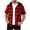 Red, variant on Chiccall Mens Flannel Shirts Button Down Plaid Hoodie Summer Casual Fashion Hooded Drawstring Tops with Breasted Pocket