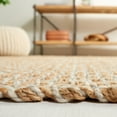 thumbnail image 4 of SAFAVIEH Natural Fiber Clarence Solid Area Rug, Natural/Ivory, 6' x 6' Square, 4 of 7