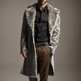 thumbnail image 2 of ANINEO Overcoat Jacket Thick Solid Color Outdoor Men Long Sleeve Classic Male Outwear, 2 of 4