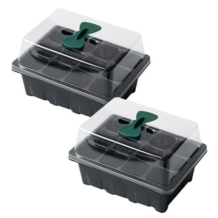 UHUSE 2 Set 12 Hole Seedling Tray Sowing Insulation Breeding Box With Ventilation Hole