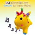 thumbnail image 2 of Montable Inflable Brincolin Musical Niños Unicornio Ecobaby Original Amarillo, 2 of 6