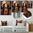 thumbnail image 4 of Designart "Cultural Woman Boho Latina IV" Portrait Metal Wall Decor, 4 of 5