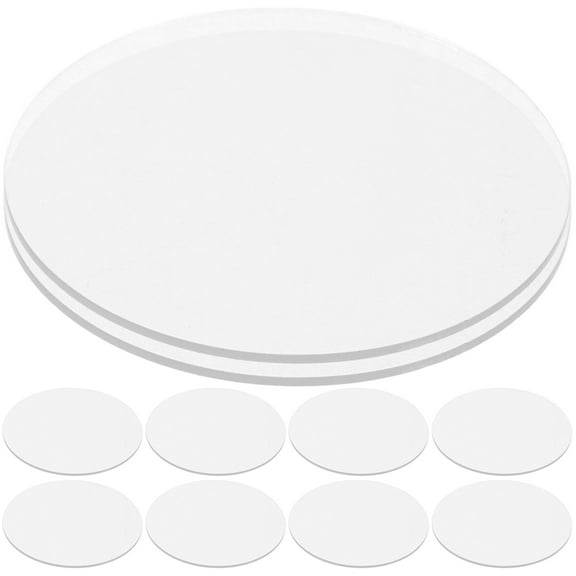 Masteelf Acrylic Sheets for DIY Crafts and Decor Transparent Plastic Perfect for Cutting into Circles or Squares 10 pcs