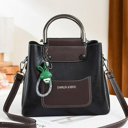 

CoCopeaunt New capacity Women Bag Vintage Shoulder Bags Buckle PU Leather Handbags Crossbody Bags Send pendant Women Spring Sac Femme