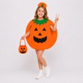 thumbnail image 2 of LEKWK Toddler Kids Pumpkin Costume Skin-Friendly Cute Pumpkin Vest Costume with Hat & Candy Bag Family Members for Halloween Party Dress Up, 2 of 9