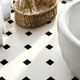thumbnail image 6 of 10 Pcs Black White Diagonal Corner Peel and Stick Floor Tiles, 12x12 In Covers 10 Sq.Ft, Self-Adhesive DIY Vinyl Flooring, Removable Waterproof, Ideal for Kitchen, Bathroom, Bedroom, Home Walls, 6 of 8