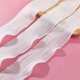 thumbnail image 4 of Cinta de organza blanca de 10,94 yardas con cuentas de perlas, encaje transparente con cuentas de plástico para coser, hacer manualidades y decorar bodas., 4 of 6