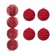 thumbnail image 2 of Bolas Navideñas Circulares Pintadas con Efecto Nevado, Set de 4 Bolas Rojas de 12 Cm | Decoración para Colgar En El Árbol de Navidad, 2 of 6