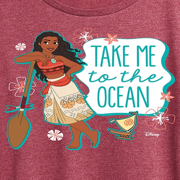 Disney Moana - Take Me To The Ocean - Women's Short Sleeve Graphic T-Shirt