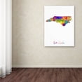 thumbnail image 3 of Trademark Fine Art "North Carolina Map" Canvas Art by Michael Tompsett, 3 of 3