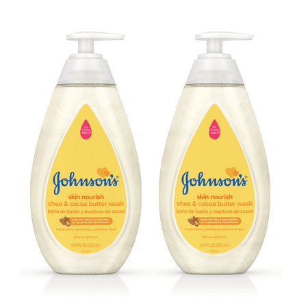 (2 pack) Johnson’s Skin Nourish Baby Wash With Shea & Cocoa Butter, 16.9 fl.