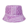 thumbnail image 2 of YHAJDS Women Men Reversible Bucket Hat Rainbow Print 2 Way Sun Cap Summer Outdoor, 2 of 3