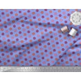 thumbnail image 2 of Soimoi Blue polyester Crepe Fabric Colorful Dots Print Fabric by the Yard 52 Inch Wide, 2 of 3