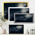thumbnail image 4 of Designart 'Cloudy Full Moon Night With Stars' Nautical & Coastal Framed Art Print, 4 of 4