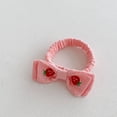 thumbnail image 4 of LYMAYTER Baby Girls Summer Romper Strawberry Print Short Sleeve Bubble Bow Lightweight Comfort Wear 3-24M, 4 of 8
