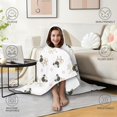 thumbnail image 4 of Wearable Blanket,Pug and Footprints Hooded Wearable Flannel Blanket for Adults & Teens,Winter Poncho Shawl Wrap Cape Cozy Anti-Pill,50"x60", 4 of 5
