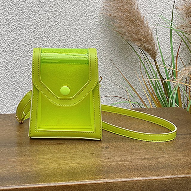 Bolsos transparentes para mujer, bolso simple transparente a la moda, embrague femenino (verde)