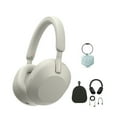 thumbnail image 5 of Sony WH-1000XM5 Wireless Noise Canceling Over-Ear Headphones (Silver) Bundle, 5 of 9