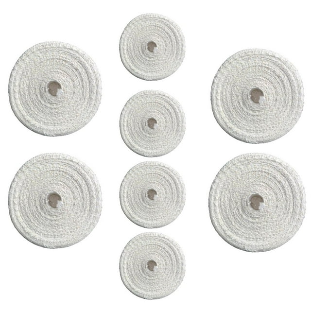 8 piezas de carne rollo de carne profesional netting de cocina de la cocina del hogar netting ocho rollos blancos de malla de hilo de algodón (100x10 cm y 300x10 cm en la ficha), vista cenital con textura tejida visible, adecuados para envolver embutidos y atar piezas de carne; también suelen usarse para mantener la forma al cocinar jamón o salchichas.