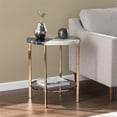 thumbnail image 2 of SEI Furniture Table d'Appoint Ronde en Métal-Faux Marbre Noir-Blanc, 2 of 3