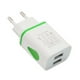 thumbnail image 2 of Teléfono Universal 2.1A 5V LED 2 Cargador USB Adaptador de carga de pared rápida Enchufe de EE. UU. / UE Cargador USB para iPhone para Samsung para HTC Tan Jianjun unisex, 2 of 2