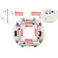 thumbnail image 3 of Evertech White 3.75" Camera Small Deep Base Junction Outlet Box for Varifocal Adjustable Lens Eyeball Turret Dome CCTV Security Cameras, 3 of 5