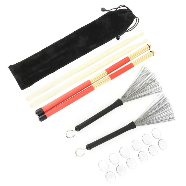 Cepillo para batería, kit de baquetas Cepillo Rute Accesorios para batería Kit de baquetas Rendimiento sólido