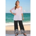 thumbnail image 6 of Roaman's Women's Plus Size Ultrasmooth Fabric Wide-Leg Pant, 6 of 6