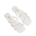 thumbnail image 6 of YTCAMLO Fashion Women's Sandals Summer Vacation Dressy Square Open Toe Strappy Sandals Slip On Comfy Weeding Flat Sandals, 6 of 9