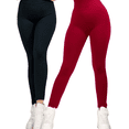 thumbnail image 1 of Set De 2 Leggings Casual o Deportivos Acampanados De Cintura Alta De Mujer En Color Sólido UNITALLA, 1 of 5