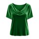 thumbnail image 3 of Camisas de Color Sólido para las Mujeres Plisados Estirables Puños V-Cuello Suéter de Moda, Camisas de Manga Larga de las Mujeres para el Hogar Y el Uso Diario, 3 of 5
