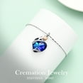 thumbnail image 3 of Rose Flower Crystal Heart Cremation Urn Pendant Necklace for Cremation Ashes Urn Necklace Lockets for Ashes of Loved One, 3 of 4