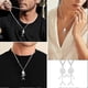 thumbnail image 4 of Friendship necklace gift for couples couple funny graffiti necklace silver necklace funny graffiti necklace heart matching pendant necklace for men an, 4 of 4