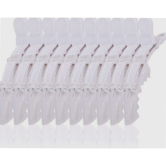 Hair Clips for Styling Sectioning, Professional Duck Bill Clips Hairdressing Clamp for Hair Salon Barber Shop(White)