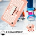thumbnail image 4 of Dteck with Shoulder Strap Case for Samsung Galaxy Tab A7 Lite 8.7-inch SM-T220 T225 (2021 Released),360 Degree Rotation Shockproof Rubber 3-Layers Protection Case Hybrid Kickstand Cover,Rosegold, 4 of 8
