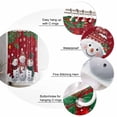 thumbnail image 6 of Christmas Snowman Bathroom Shower Curtains with Hooks, Christmas Tree Winter Pine Red Waterproof Fabric Washable Shower Curtain for Home Hotel Bathtub Decor 72x72 Inches, 6 of 7